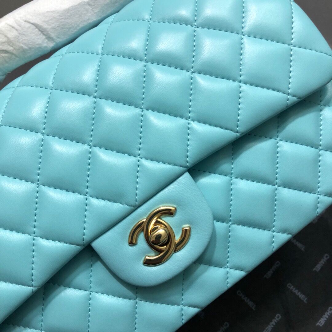 Ch**el Flap bag 25cm Lambskin Gold