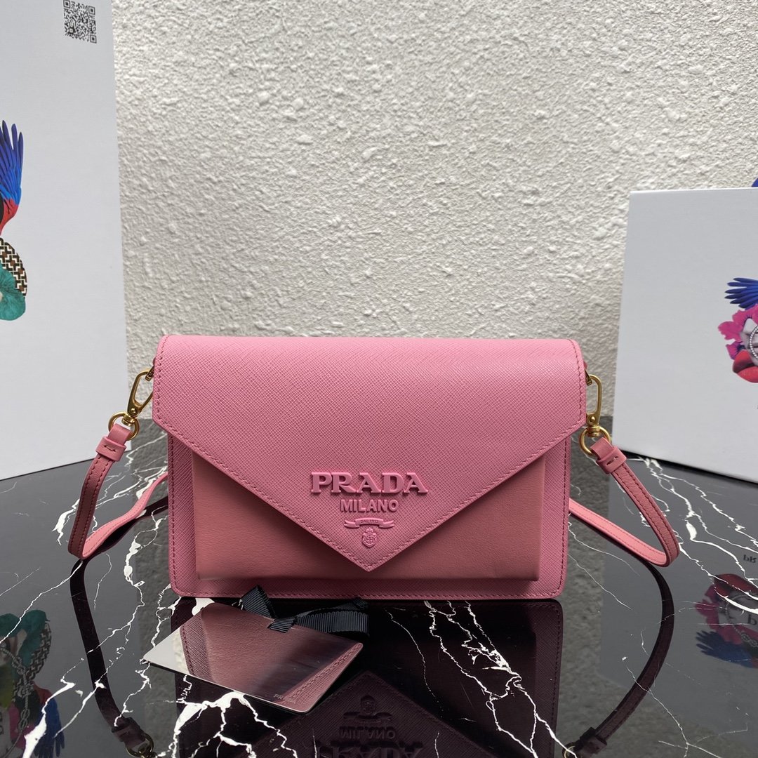 Pra*a 1BP020 Saffiano Chain Bag 001