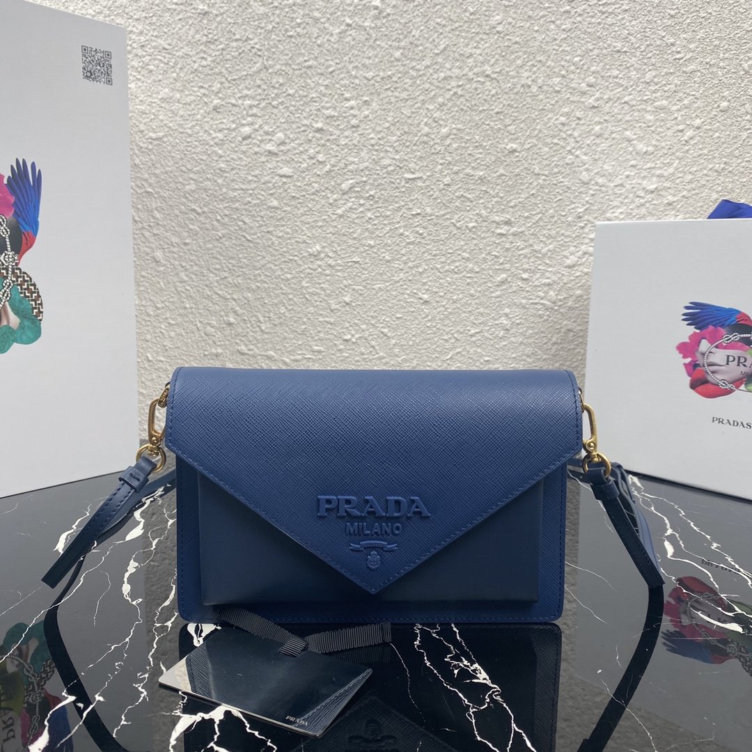 Pra*a 1BP020 Saffiano Chain Bag 005
