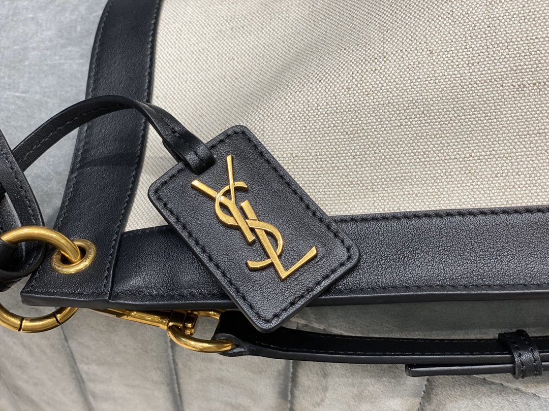 Y51 TAG hobo bag in canvas and leather