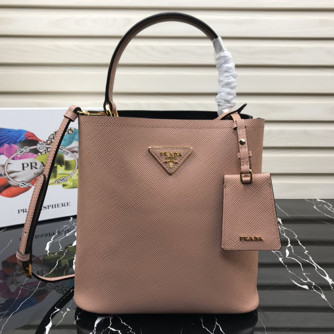 Pra*a Double Saffiano Bucket Bag 1BA212