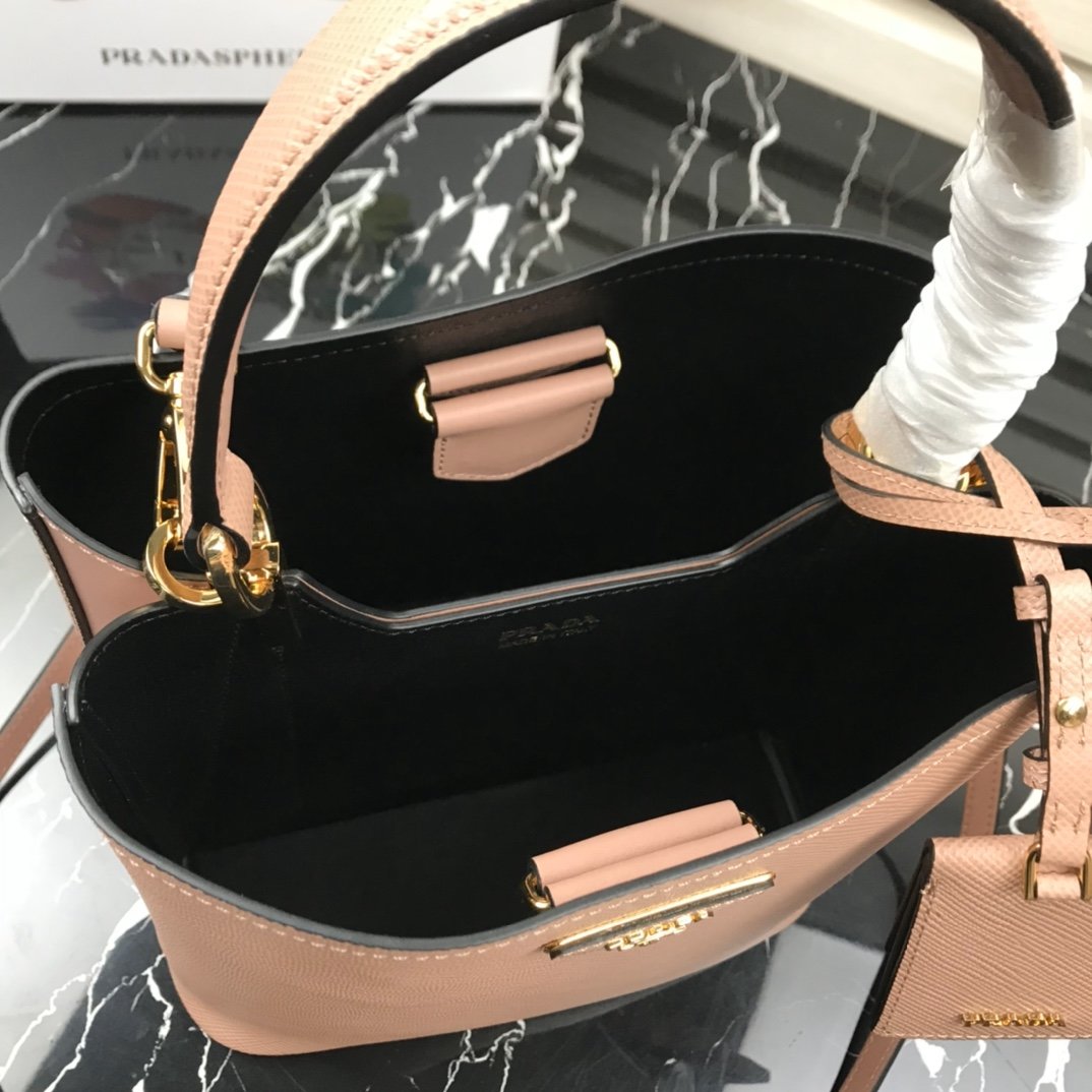 Pra*a Double Saffiano Bucket Bag 1BA212
