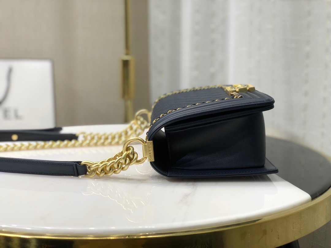 Ch**el Leboy bag 25cm Navy Blue