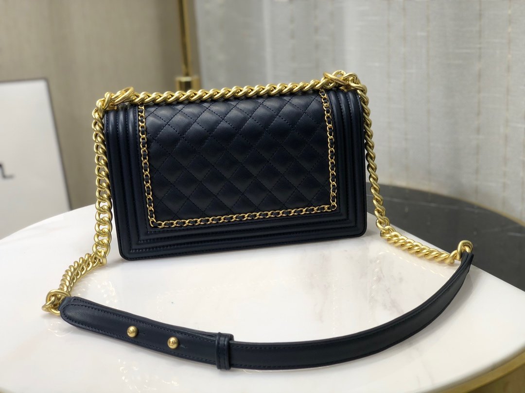 Ch**el Leboy bag 25cm Navy Blue