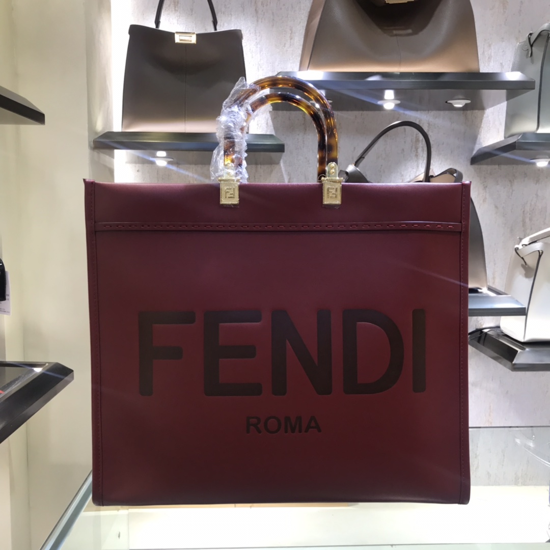 F**di Tote 40cm Red