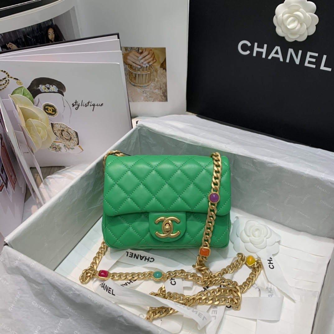 Ch**el Flap Bag 17cm AS2380 001