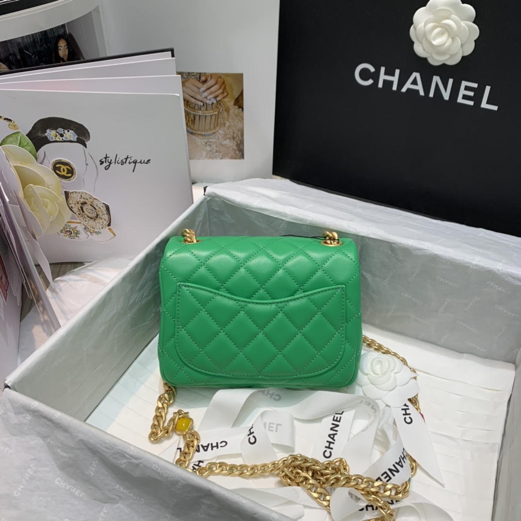 Ch**el Flap Bag 17cm AS2380 001