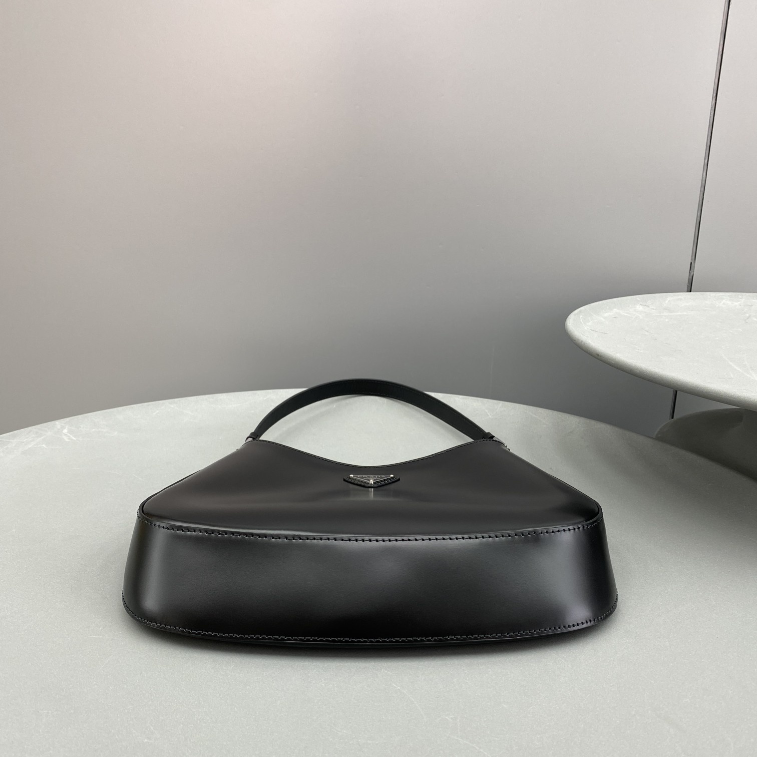 Bagsaaa Pra*a Cleo brushed leather shoulder black bag