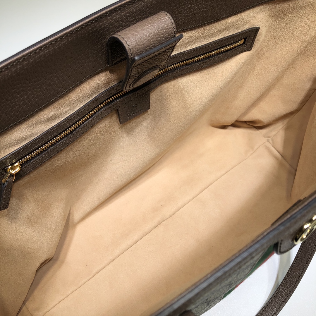 Bagsaaa Gvc*1 Ophidia medium tote bag ‎631685 beige & brown - 38cm