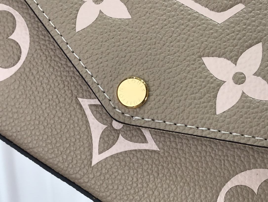 Bagsaaa L0vis Vvtt0n M82610 Félicie Pochette Gray/Cream - 21*12*3cm
