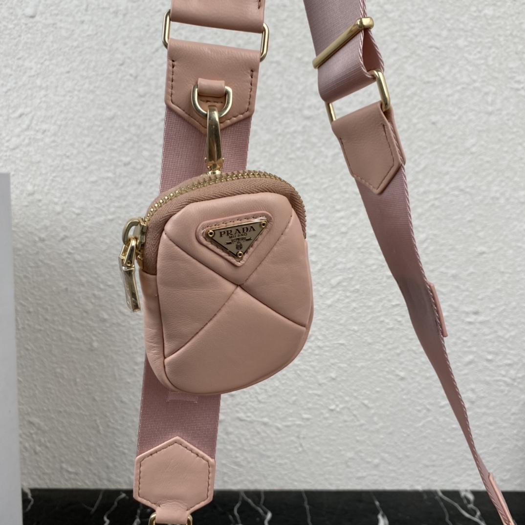 Pra*a System Nappa Leather Patchwork Bag 1BD292