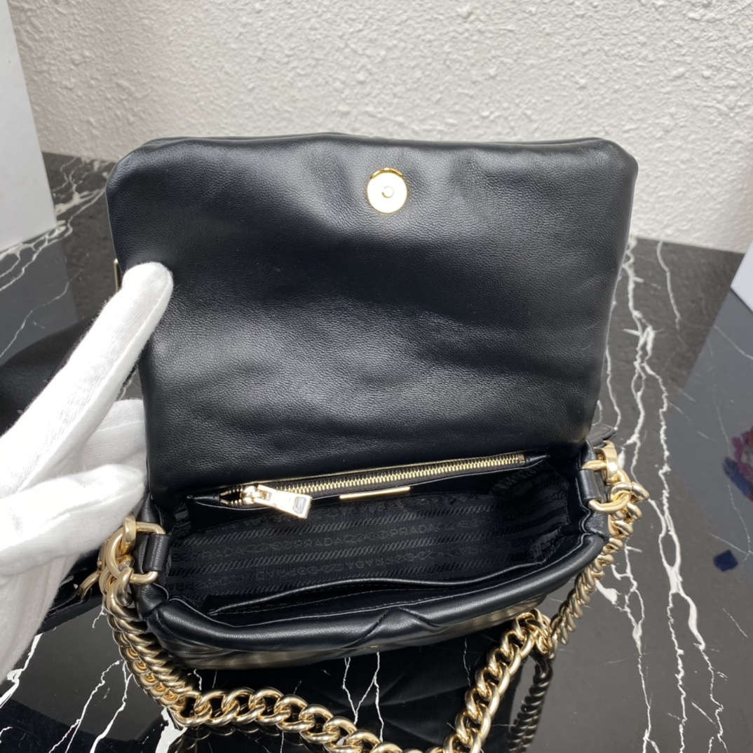 Pra*a System Nappa Leather Patchwork Bag 1BD292 002