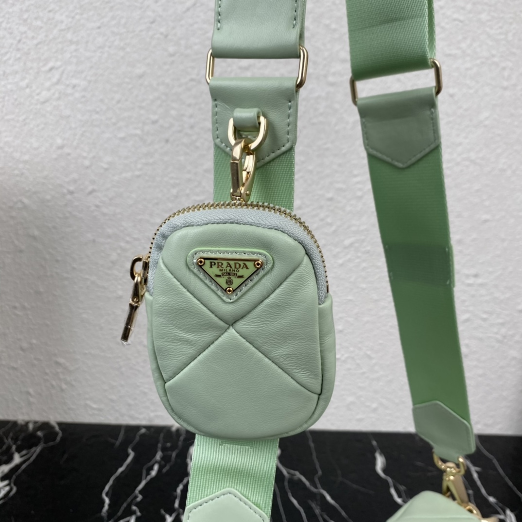 Pra*a System Nappa Leather Patchwork Bag 1BD292 003