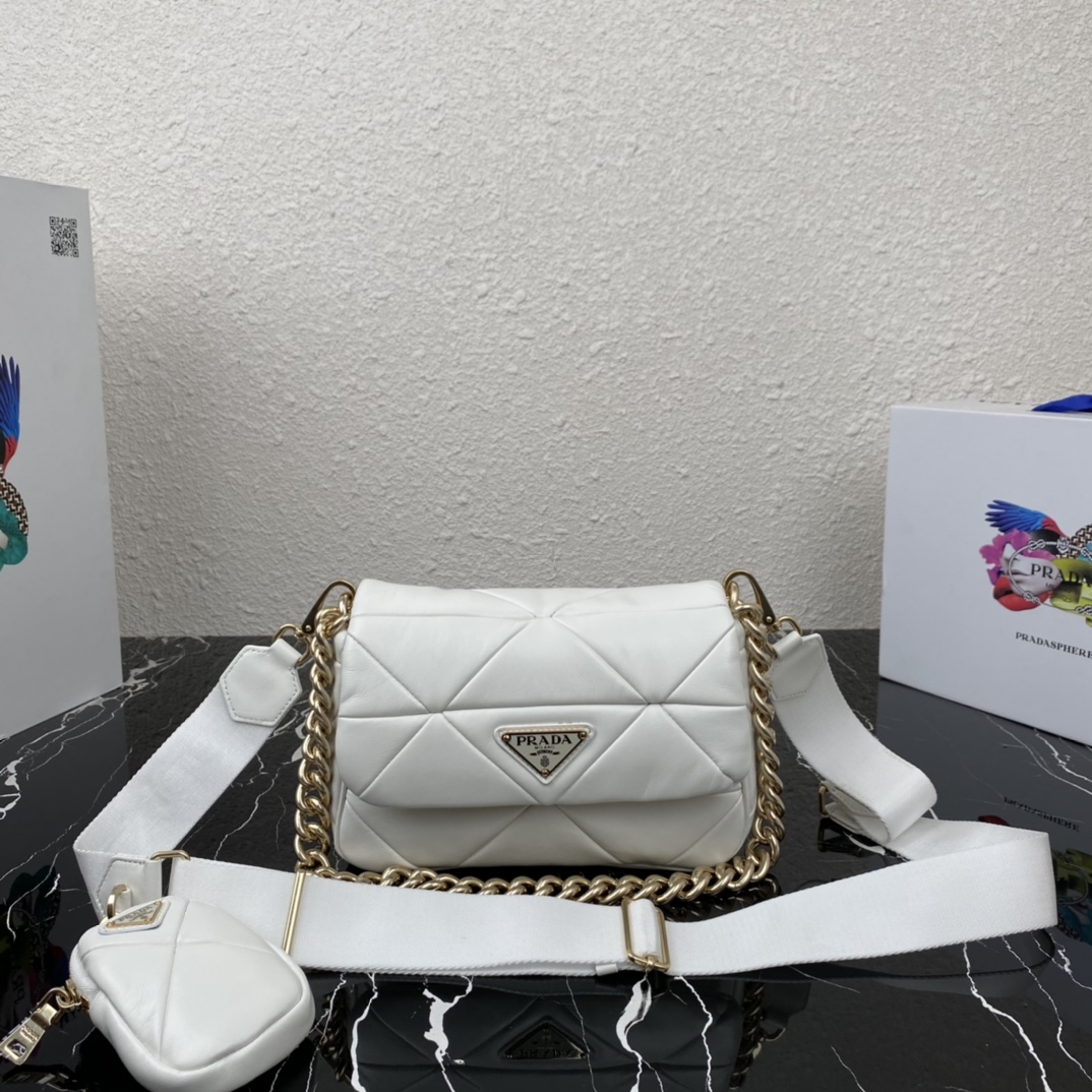 Pra*a System Nappa Leather Patchwork Bag 1BD292 004