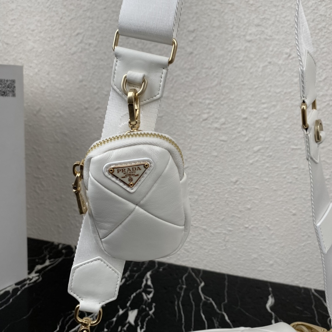 Pra*a System Nappa Leather Patchwork Bag 1BD292 004