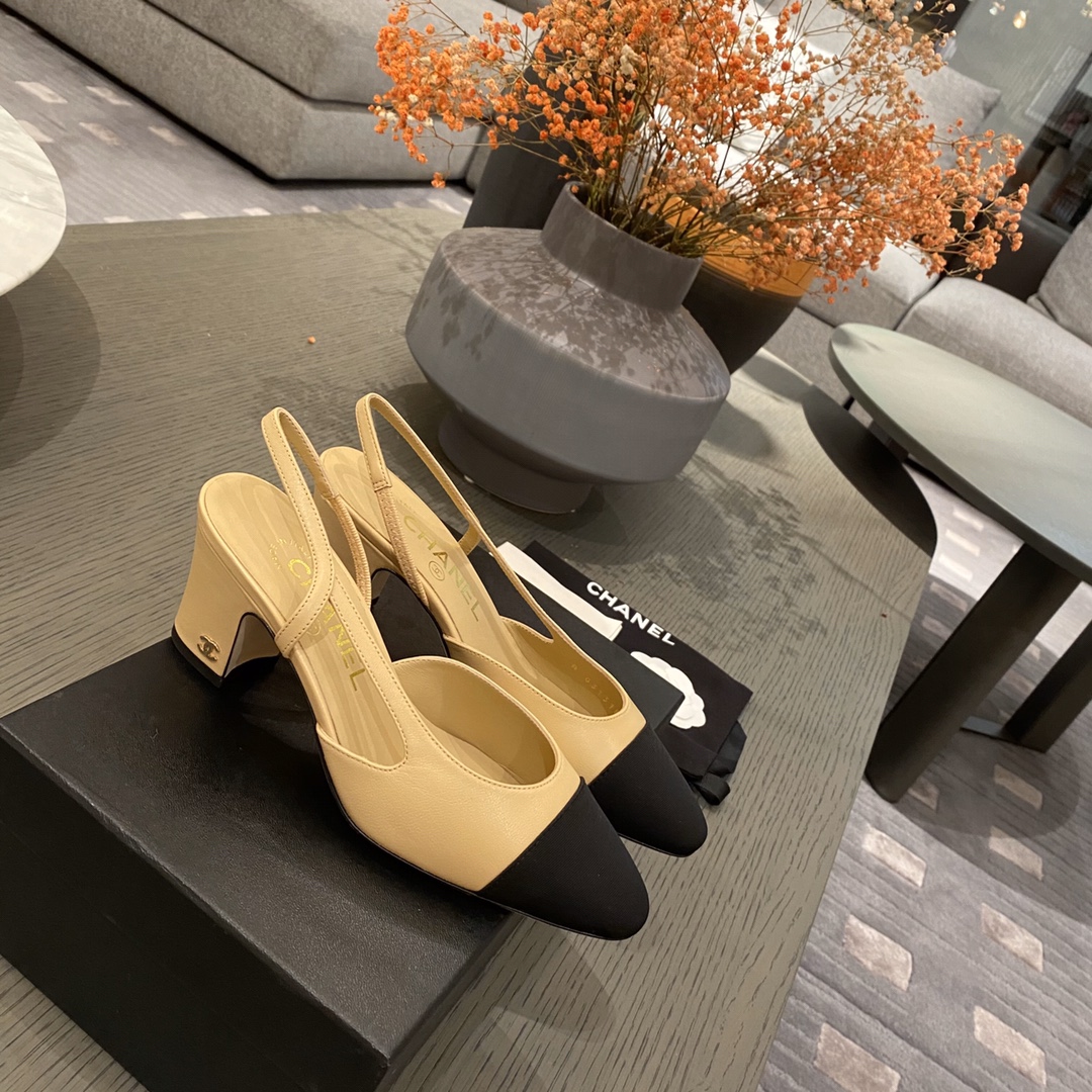 Ch**el Heel strap sandals