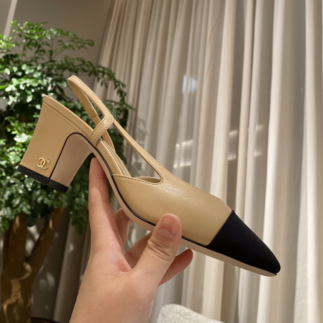 Ch**el Heel strap sandals