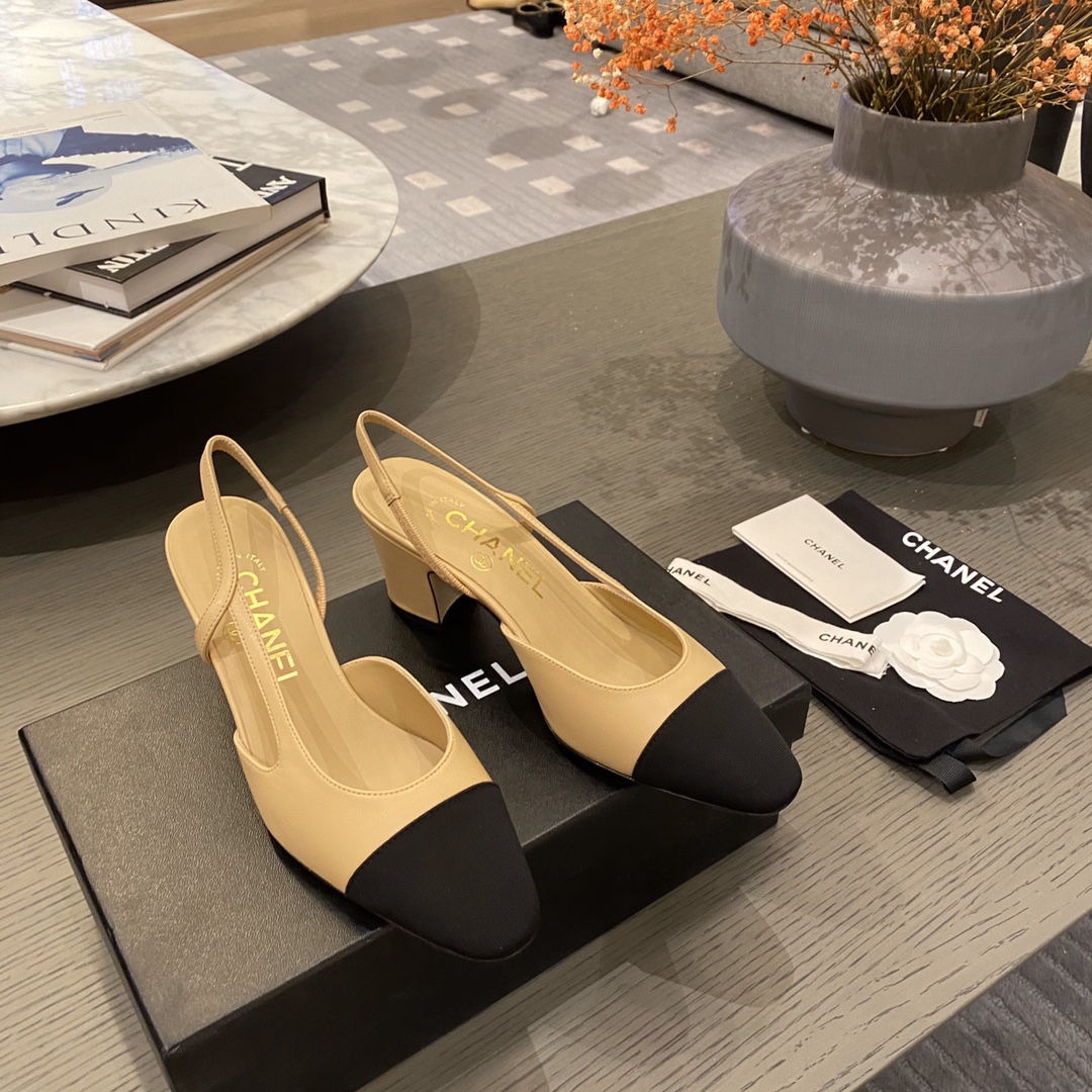 Ch**el Heel strap sandals