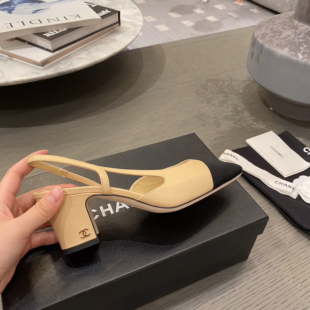 Ch**el Heel strap sandals