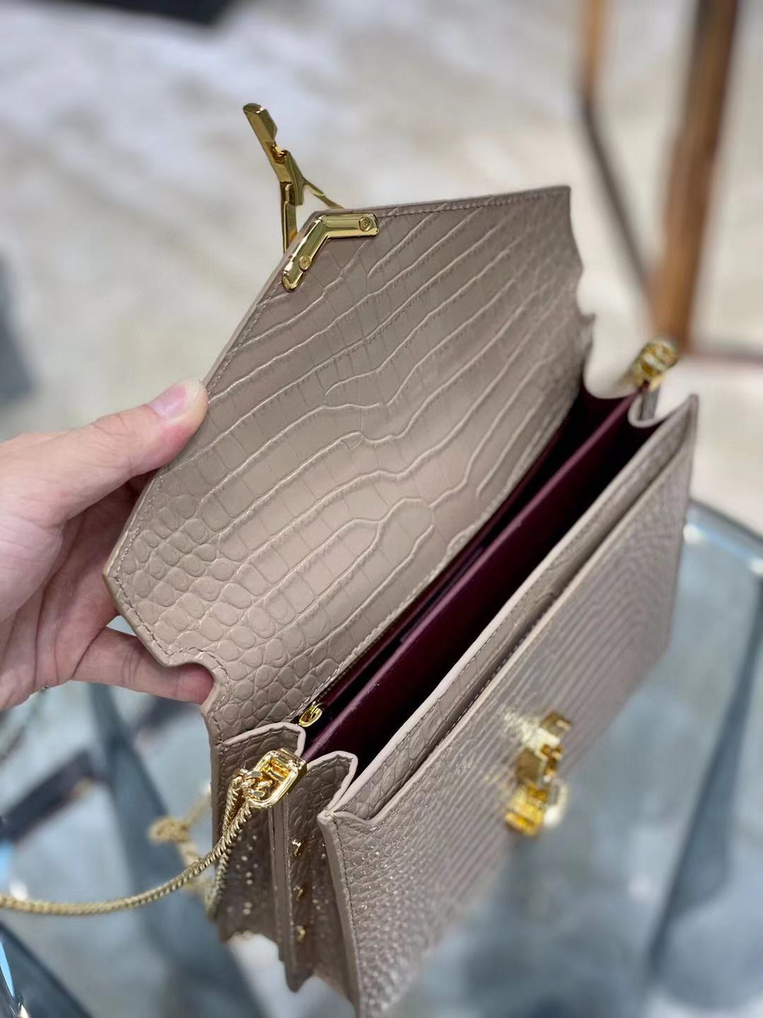 Y51 Cassandra Crocodile embossedBag