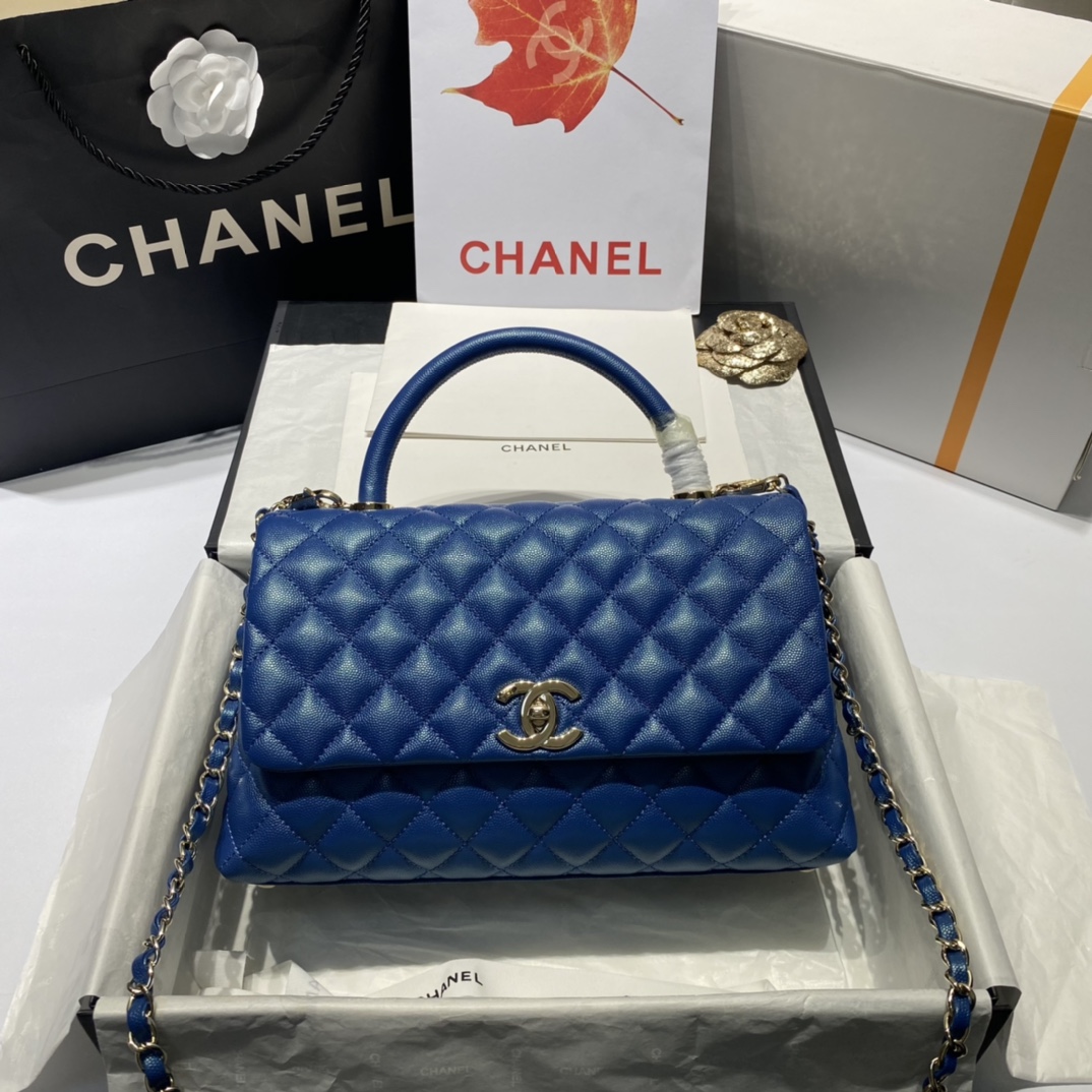 Ch**el Coco Handle Bag 28cm
