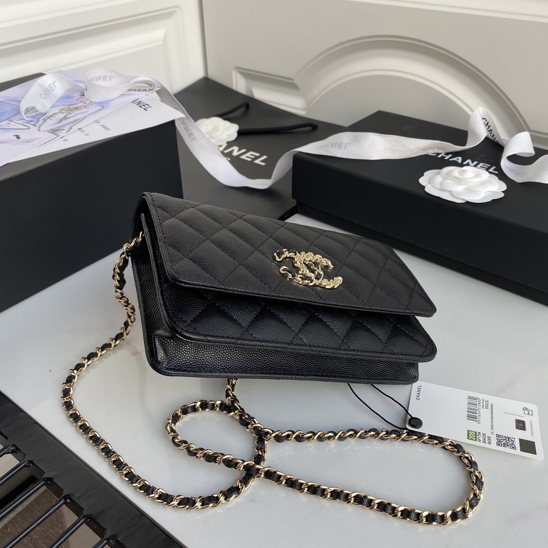 Chane AP1794 WOC wallet on chain bag black