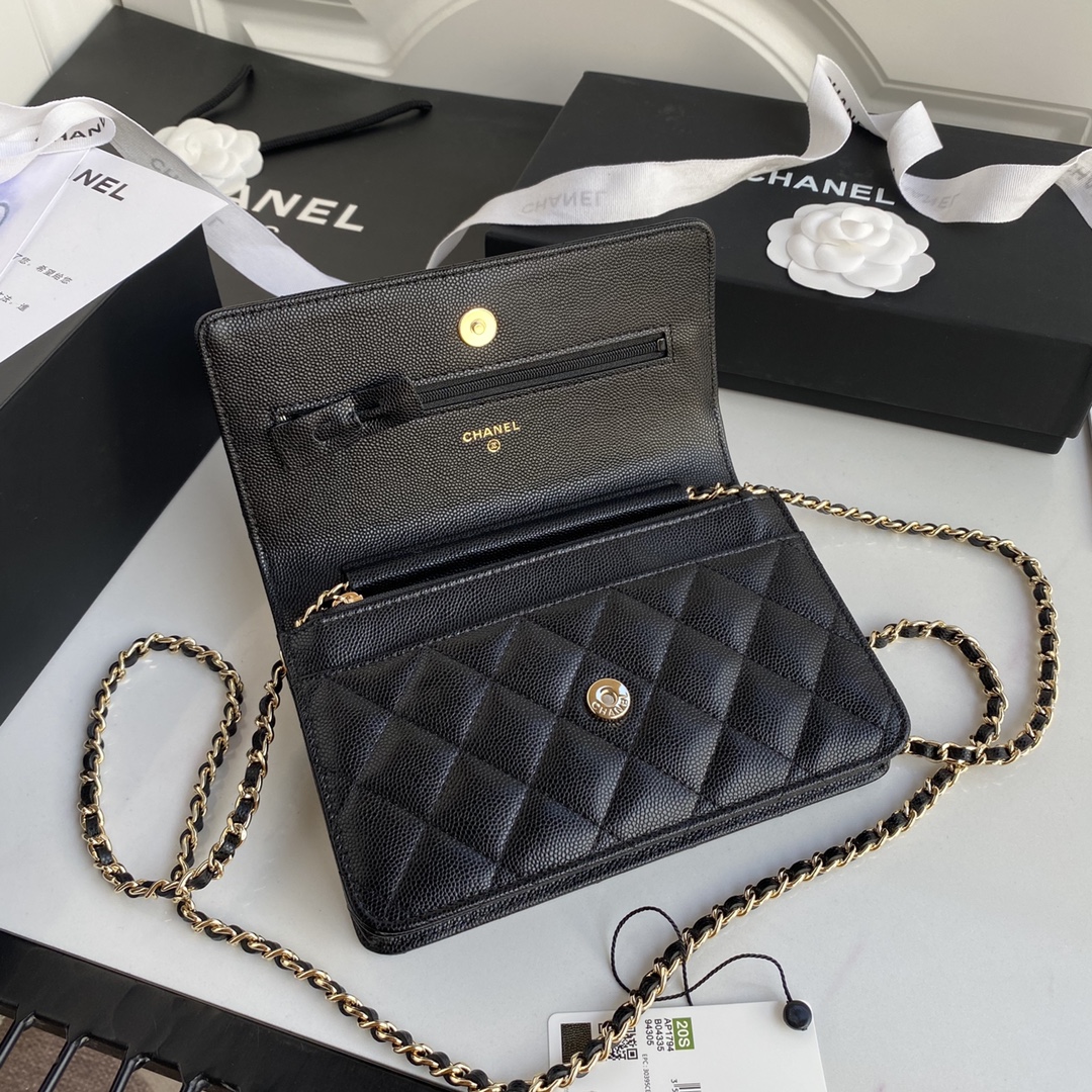 Chane AP1794 WOC wallet on chain bag black