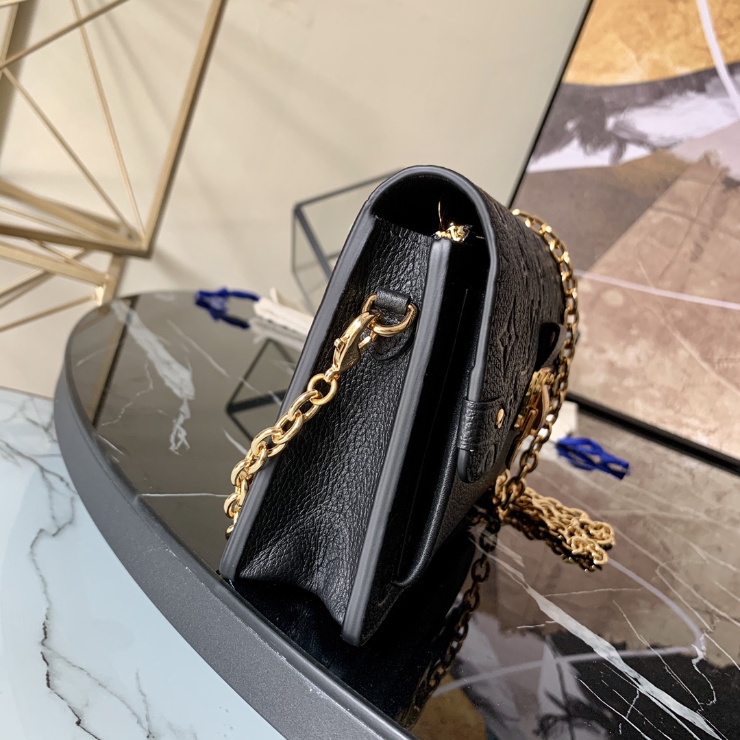 LV Chain Wallet Monogram Empreinte Leather M67839 black