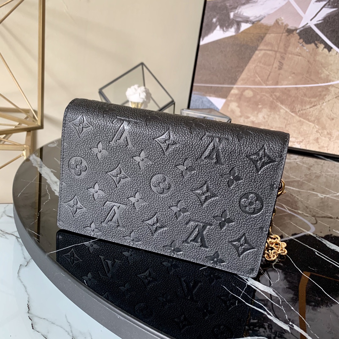 LV Chain Wallet Monogram Empreinte Leather M67839 black