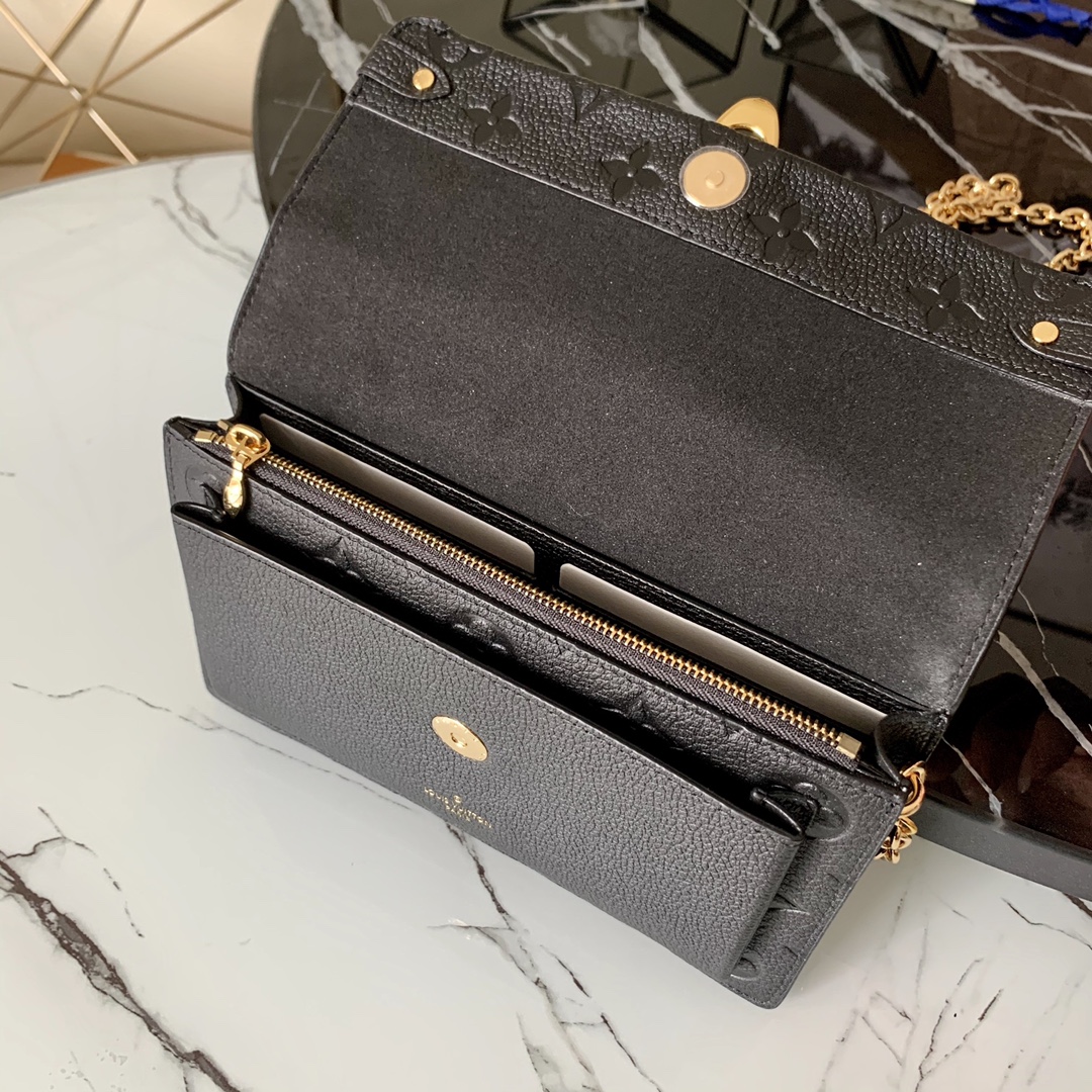 LV Chain Wallet Monogram Empreinte Leather M67839 black