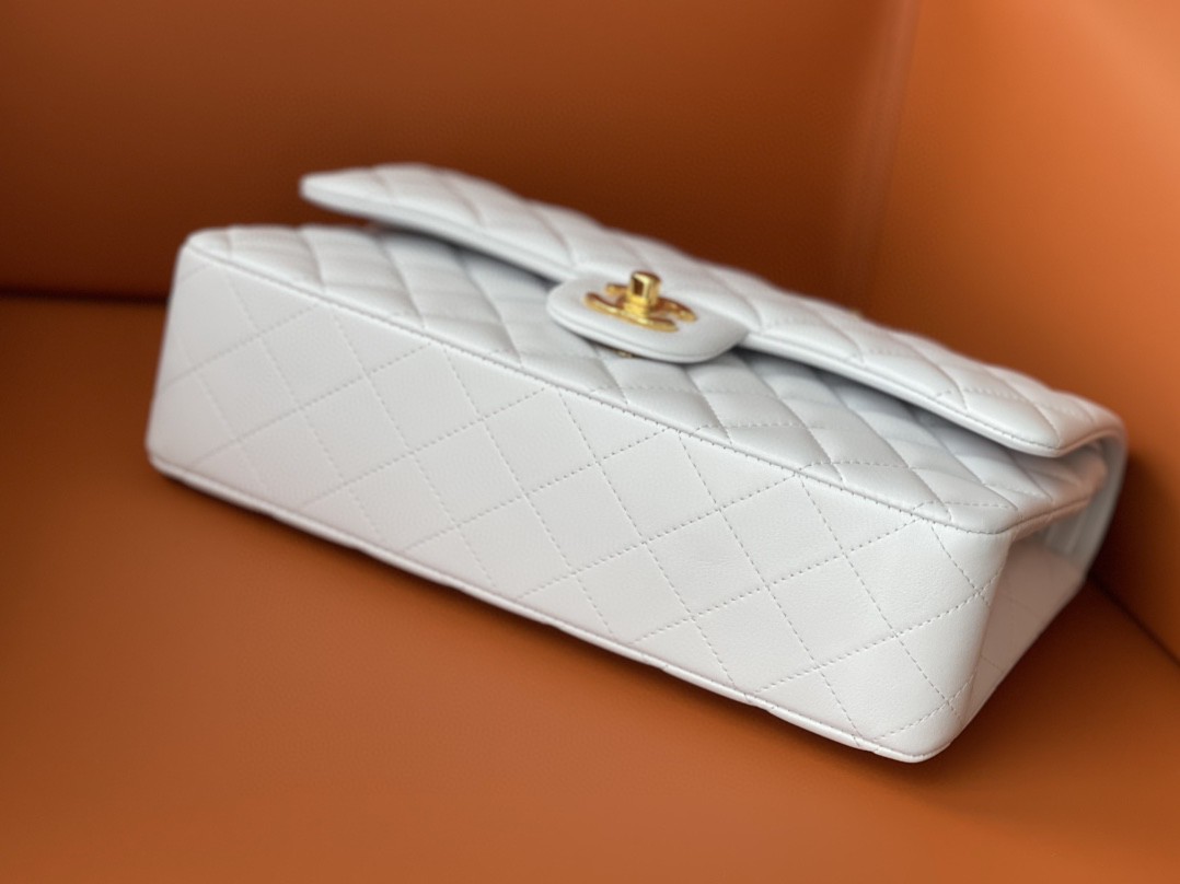 Ch**el Flap bag 25cm lambskin White