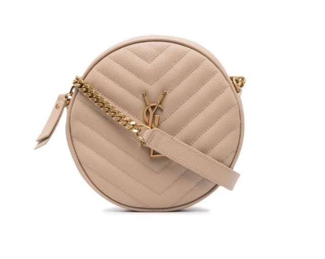 Y51 Sa1nt Lau*nt Vinyle Round Camera Bag