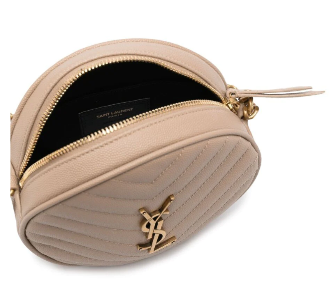 Y51 Sa1nt Lau*nt Vinyle Round Camera Bag