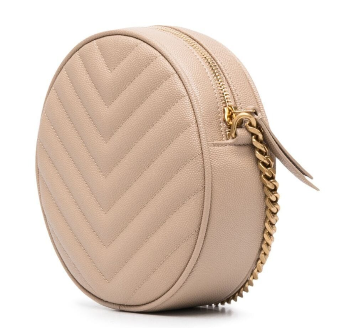 Y51 Sa1nt Lau*nt Vinyle Round Camera Bag