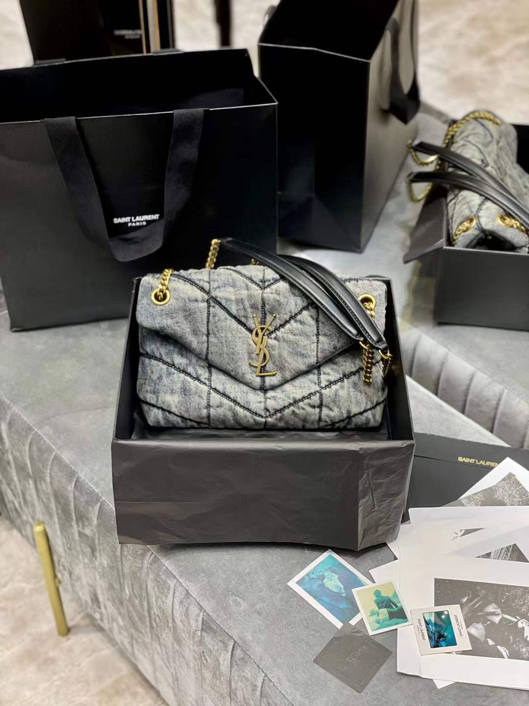 Y51 Sa1nt Lau*nt PUFFER MEDIUM BAG 577475