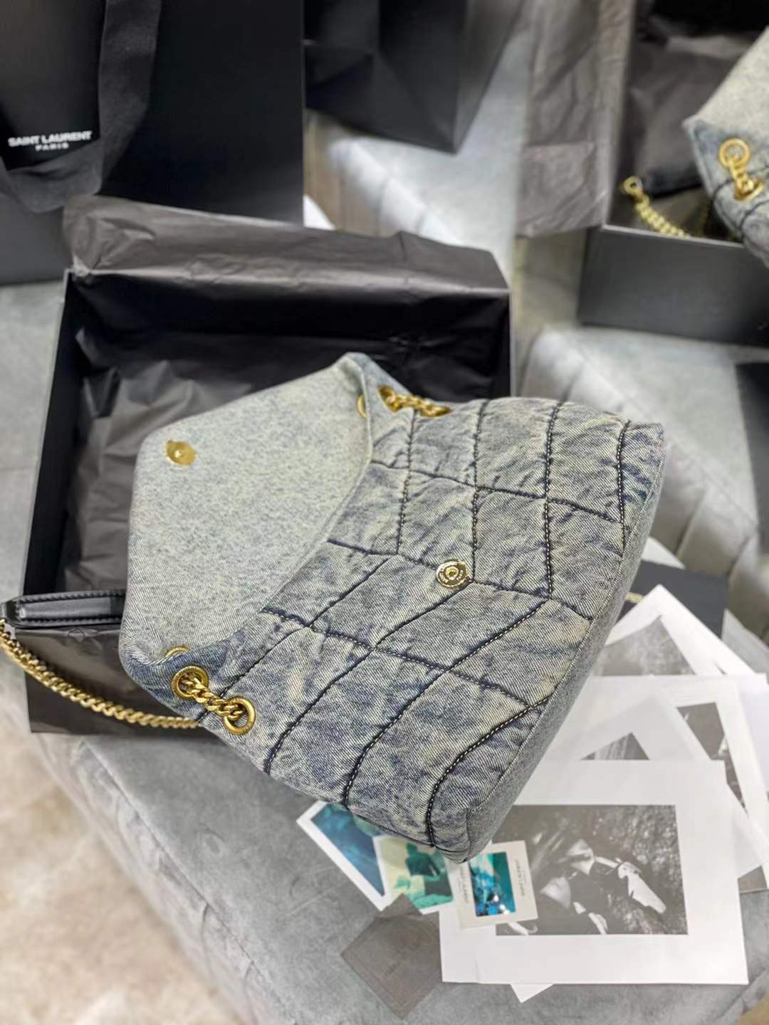 Y51 Sa1nt Lau*nt PUFFER MEDIUM BAG 577475