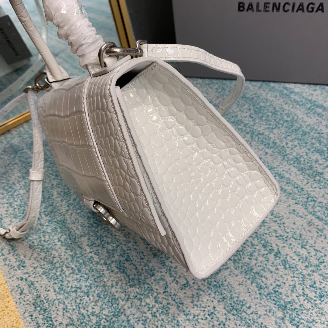 Ba1en*iaga Hourglass Bag 24cm White