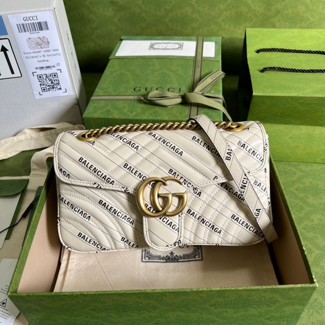 Gvc*1 X Ba1en*iaga Marmont bag 26cm