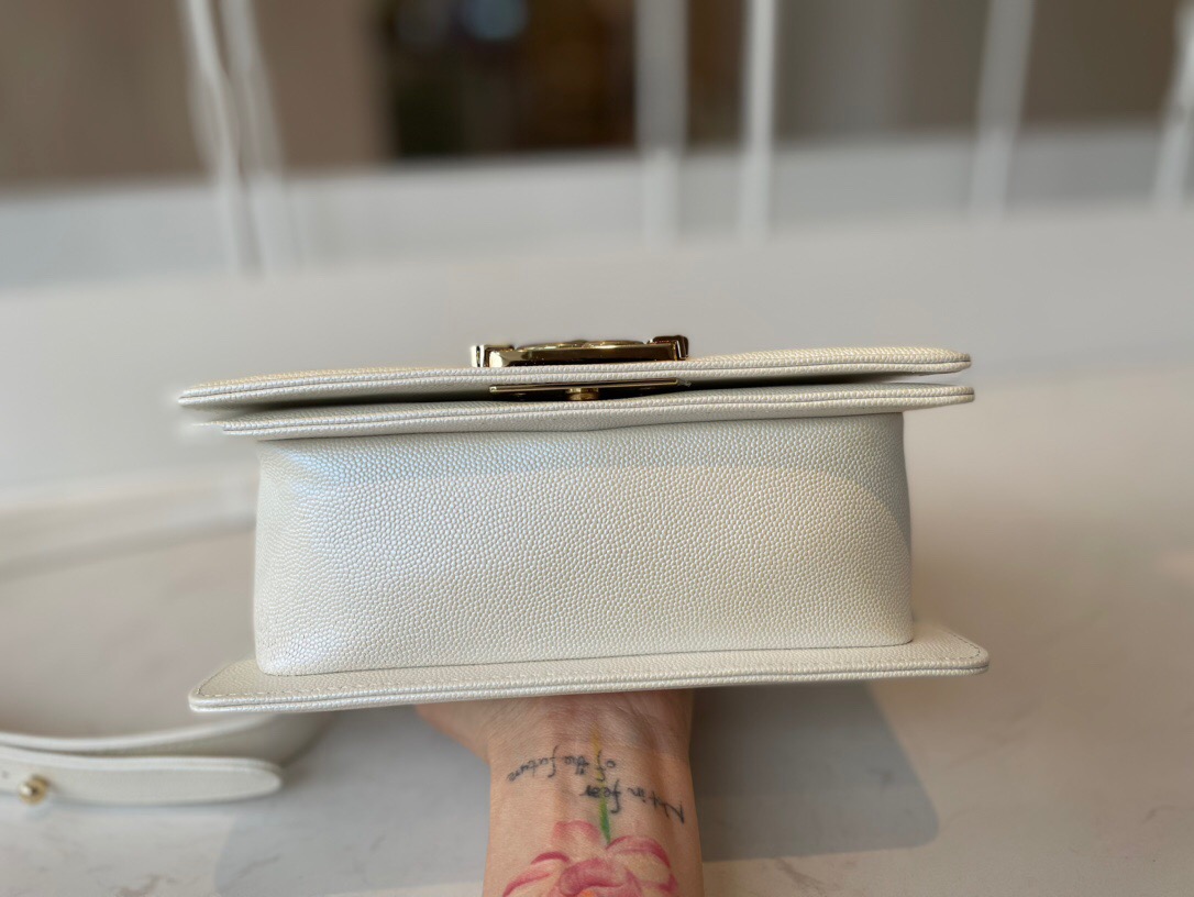 Ch**el Small Boy bag Calfskin 20cm