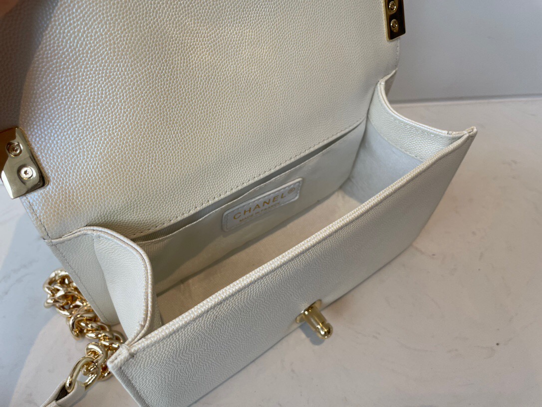 Ch**el Small Boy bag Calfskin 20cm