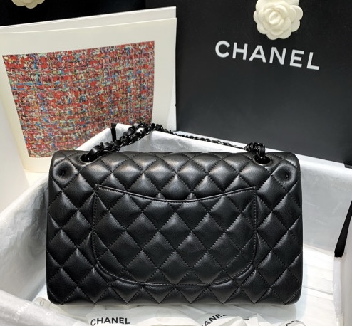 Ch**el Flap bag 25cm black hardware