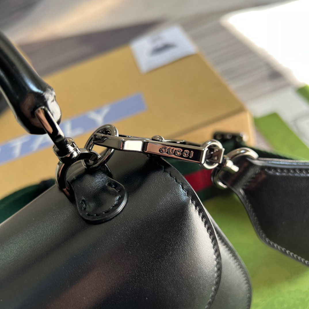 Gvc*1 Aria Bamboo Handbag 21cm Black