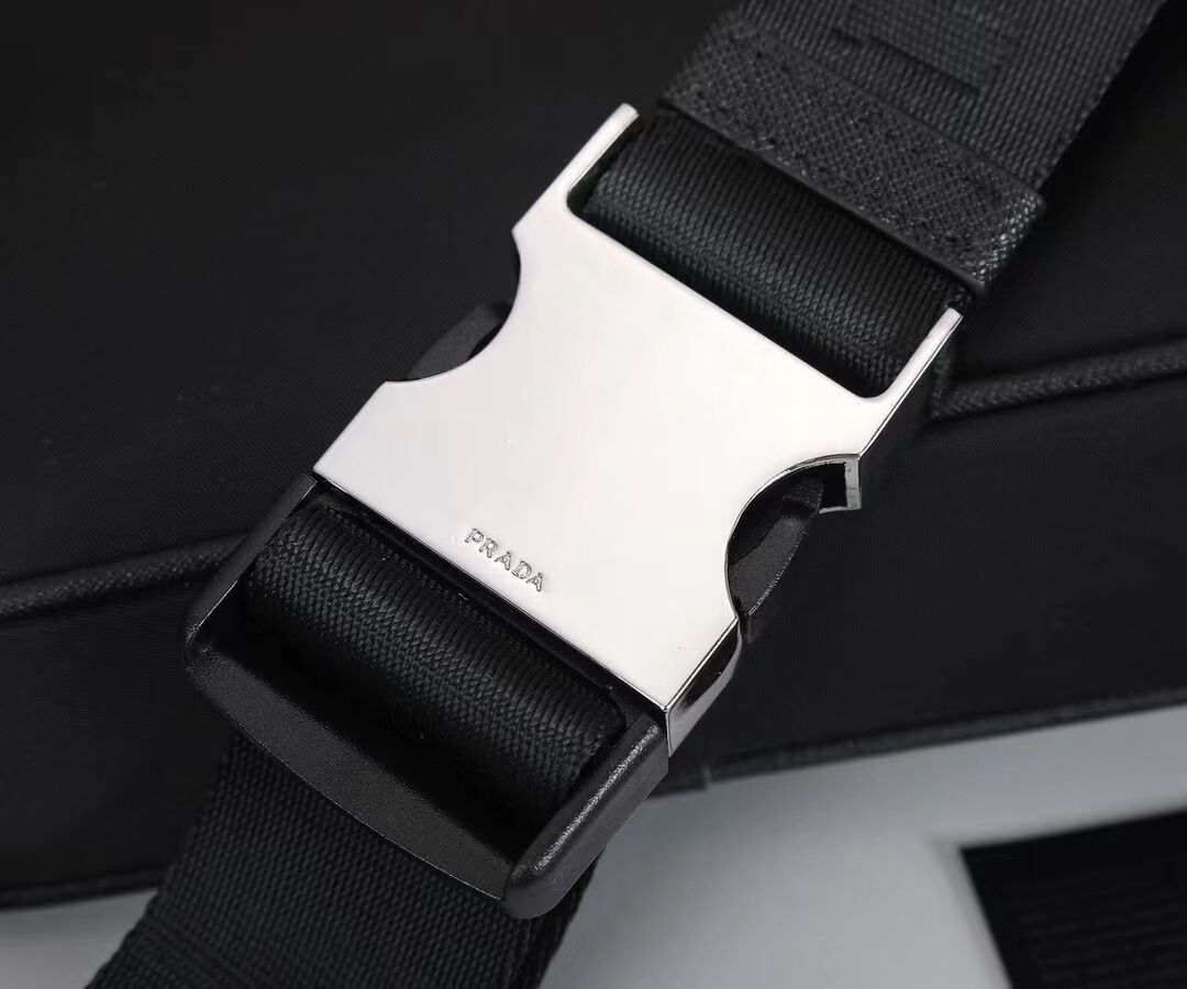 Pra*a Re-Nylon and Saffiano leather belt bag