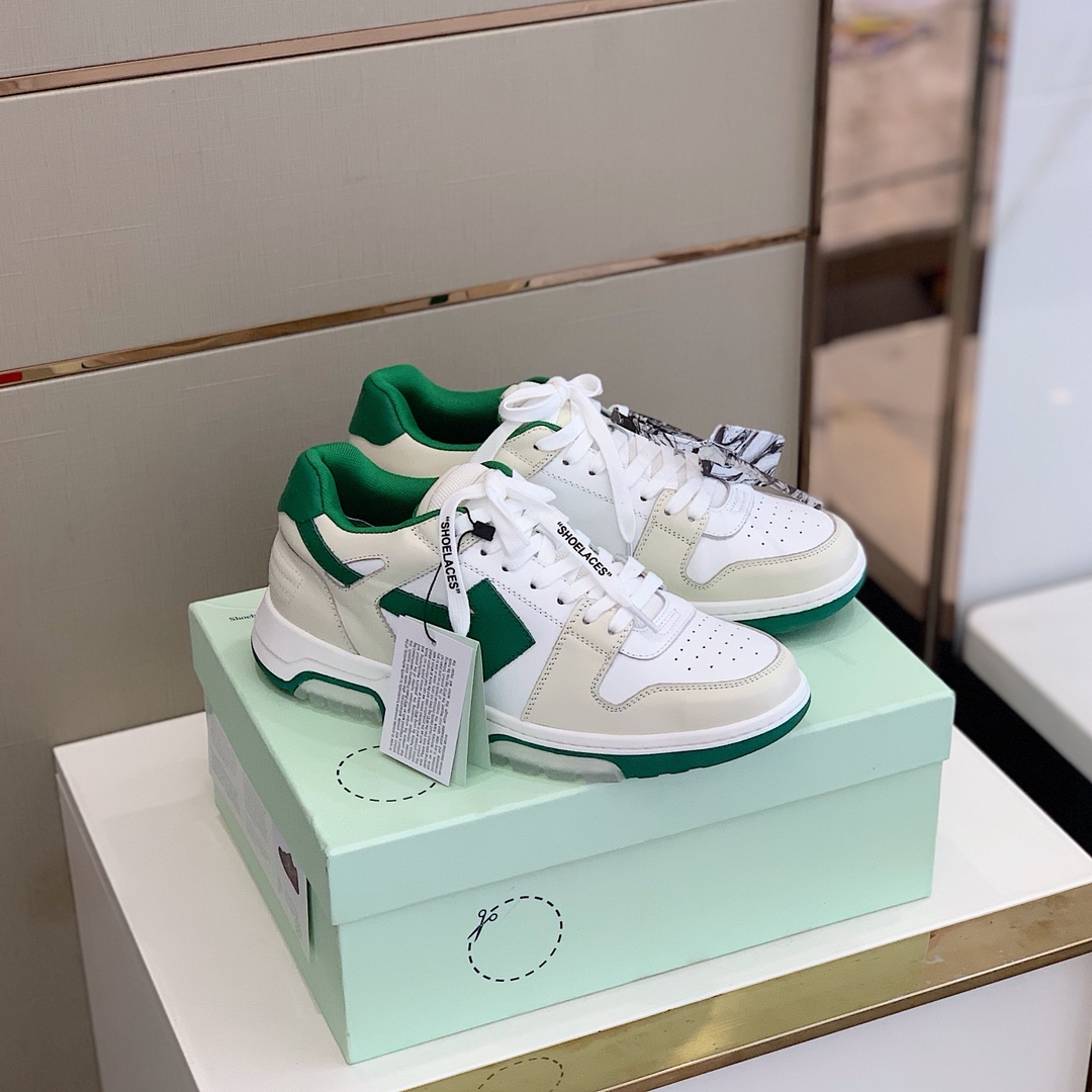 Off-White c/o Virgil Abloh Out Of Office Low-top Leather Sneakers
