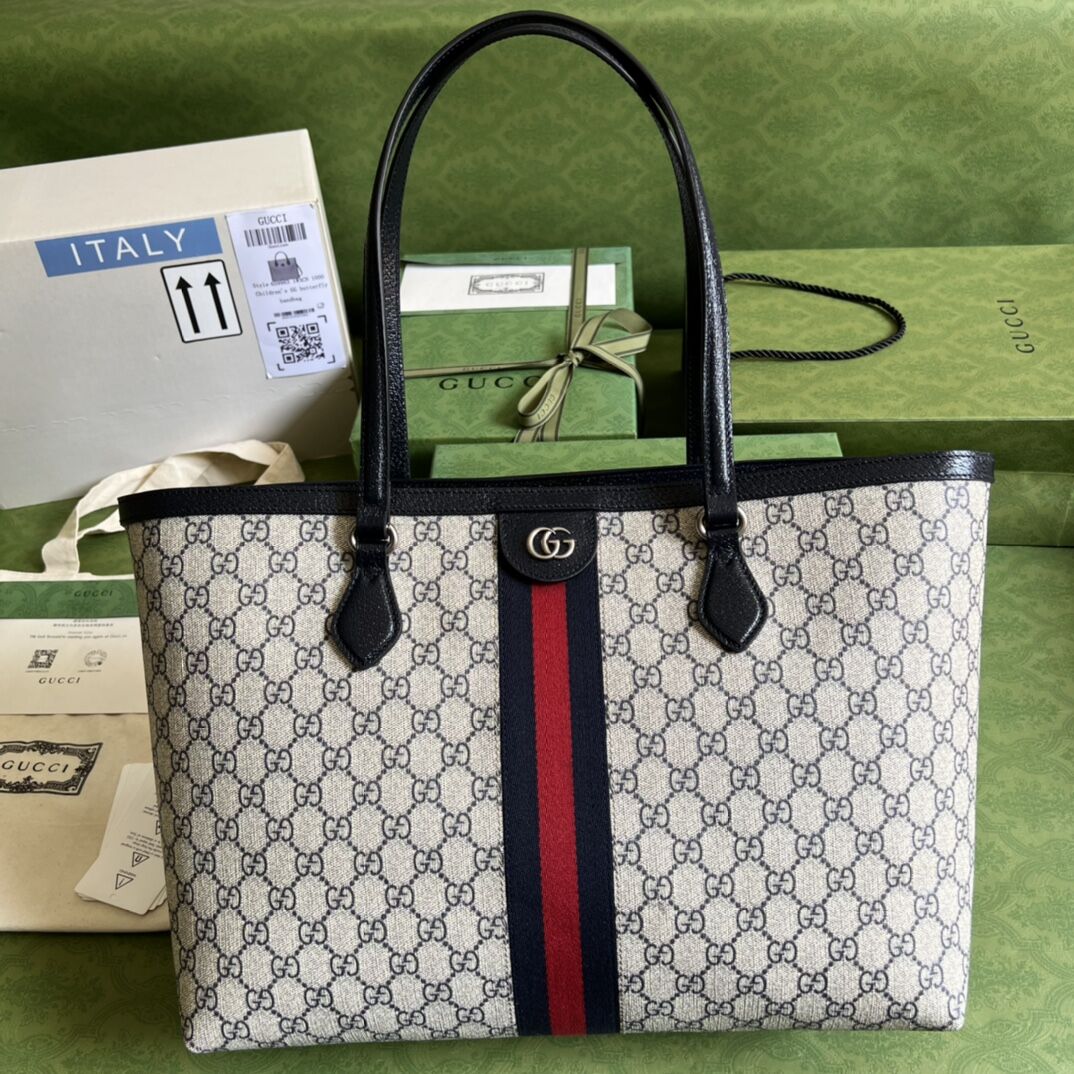 Gvc*1 Ophidia Medium GG tote Bag Blue
