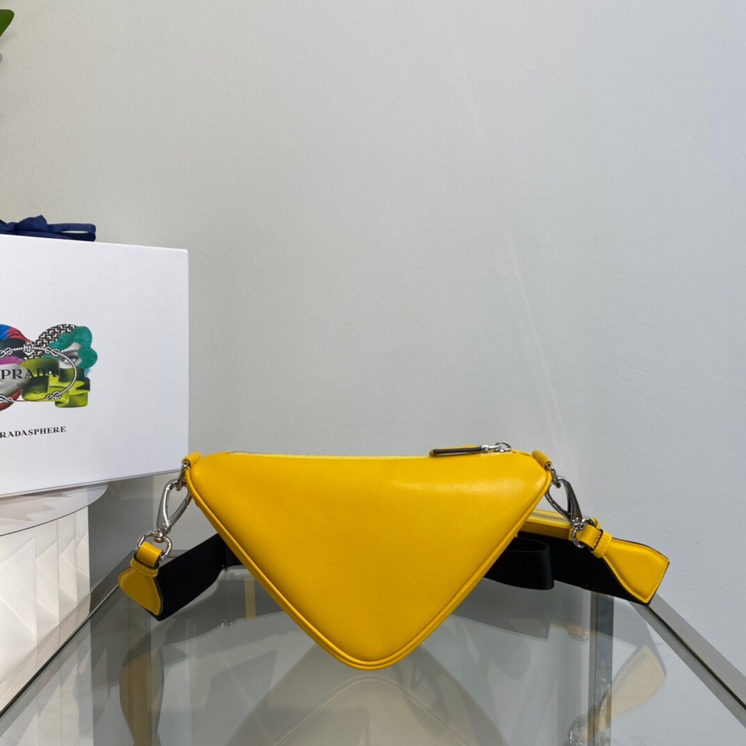 Pra*a Triangle leather shoulder bag