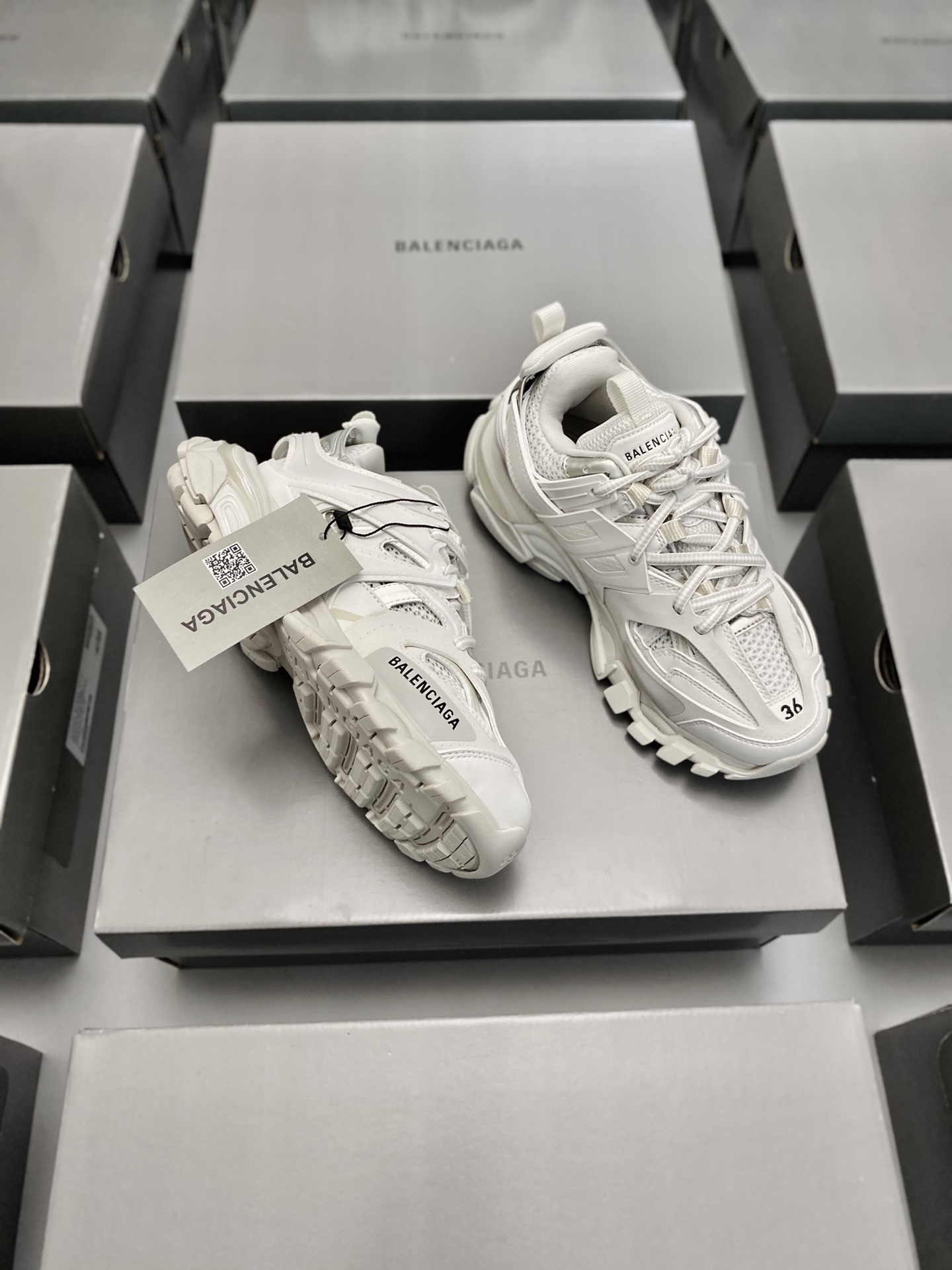 Ba1en*iaga Track Sneakers White