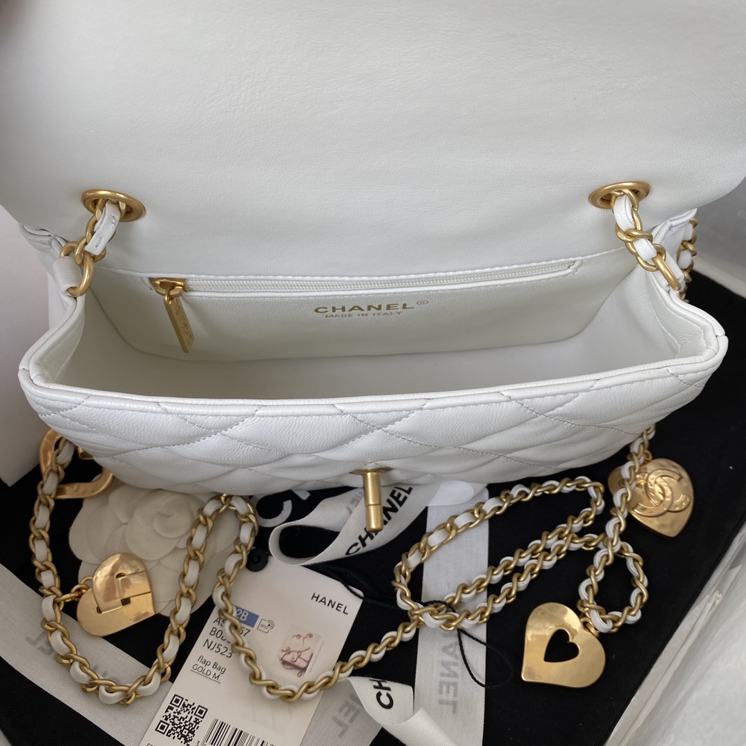 Ch**el Flap Bag White AS3457