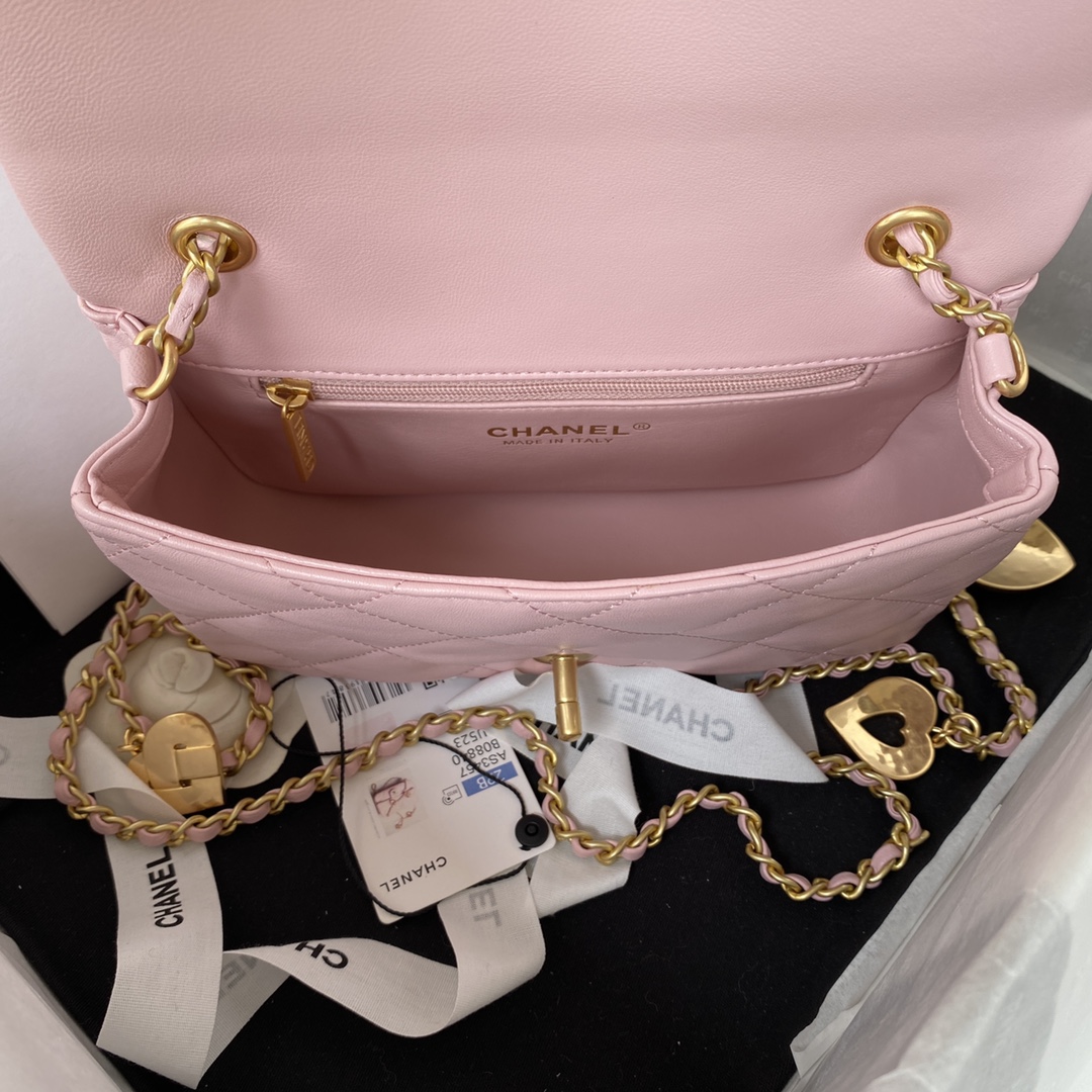 Ch**el Flap Bag Pink AS3457