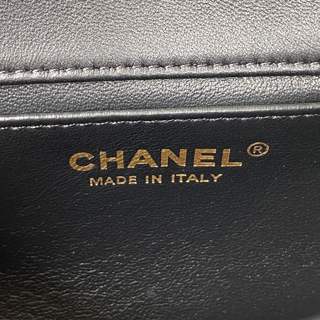 Ch**el Flap Bag Black AS3456